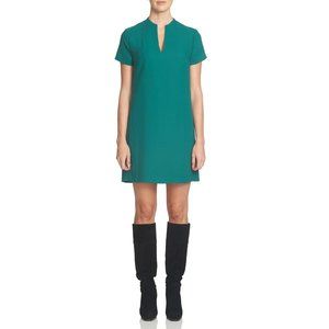 NWT Nordstrom 1.STATE Green Split Neck Shift Dress